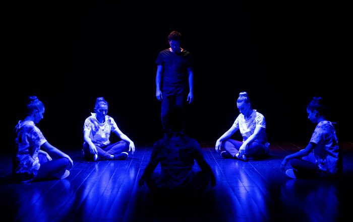 Foto della Compagnia Mystes durante lo spettacolo Dreamscape del 17 Febbraio presso il Teatro Buona La Prima di Borgo a Buggiano per il Florence Dance Festival 2018